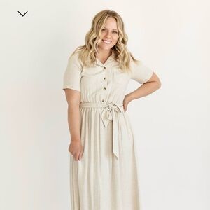 COPY - Inherit Clothing Company Thea Half Button Belted Shirt Dress